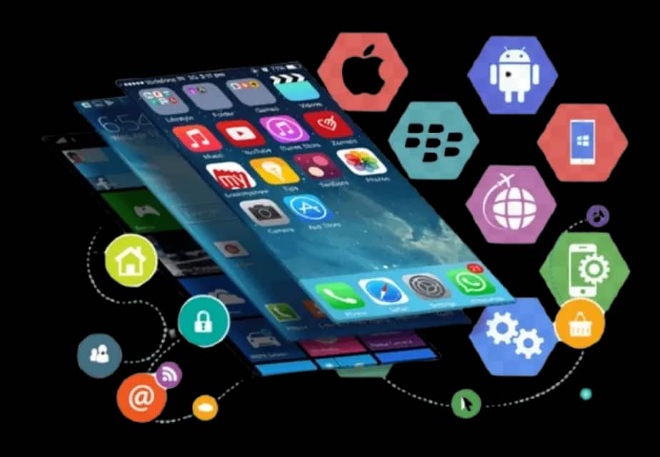 Mobile app development features including scalability, performance, UI UX design, and cloud integration