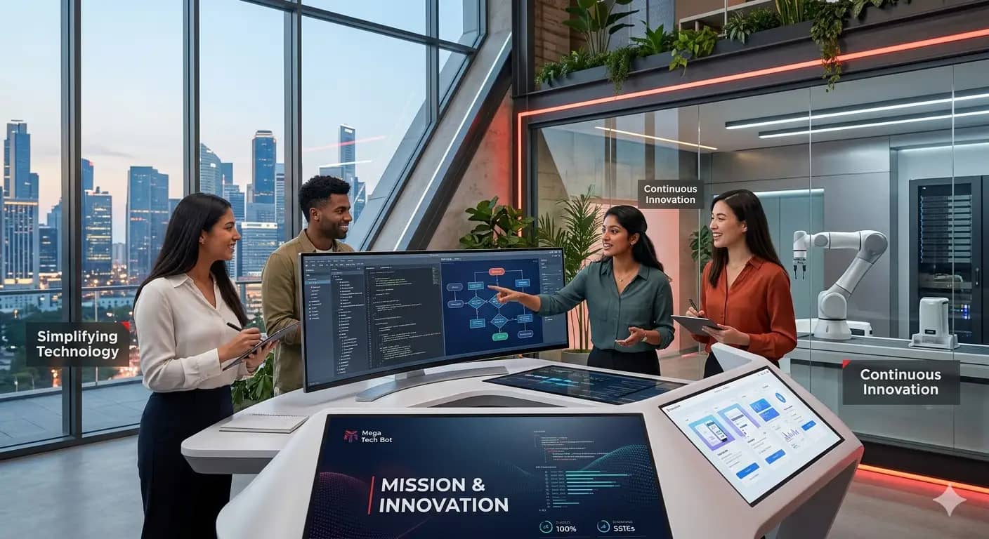 Mega Tech Bot team enjoying recreational activities and office culture