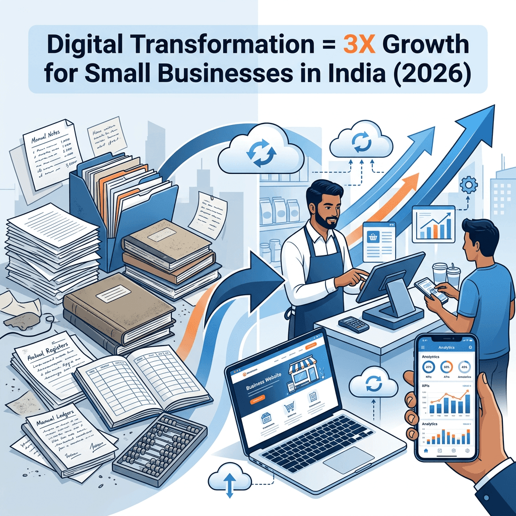 “How Digital Transformation is Helping Small Businesses in India Grow 3X Faster (2026 Guide)”