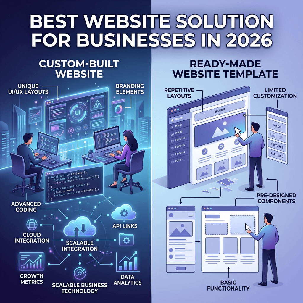 Custom vs Template Websites: Which One is Better for Your Business in 2026?